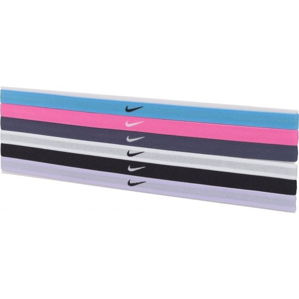 Nike SWOOSH SPORT HEADBANDS 6 PACK 2.0 šedá UNI - Dámské čelenky Nike