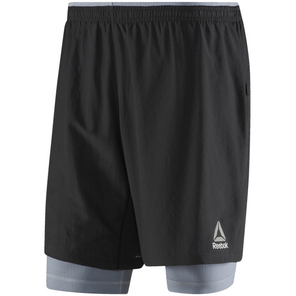 Reebok RE 2-1 SHORT šedá XXL - Pánské kraťasy Reebok