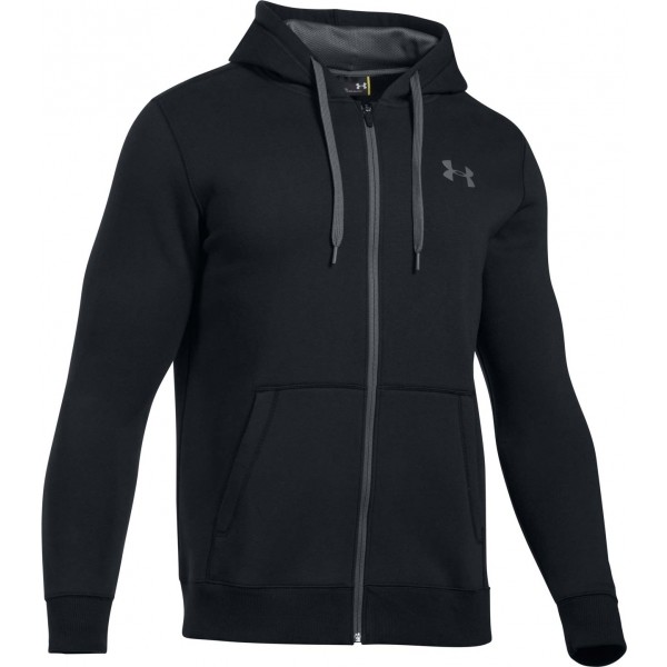 Under Armour RIVAL FITTED FULL ZIP černá XL - Pánská mikina Under Armour