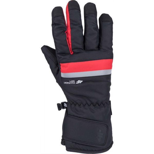 4F SKI GLOVES červená L - Lyžařské rukavice 4F