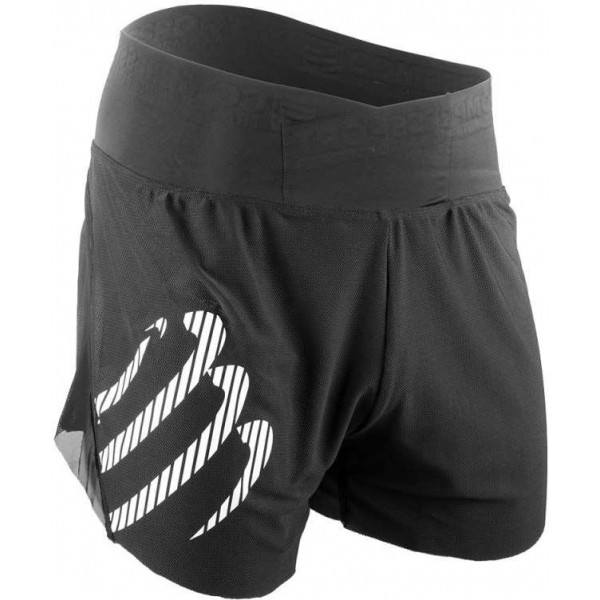 Compressport RACING OVERSHORT černá T3 - Pánské běžecké kraťasy Compressport