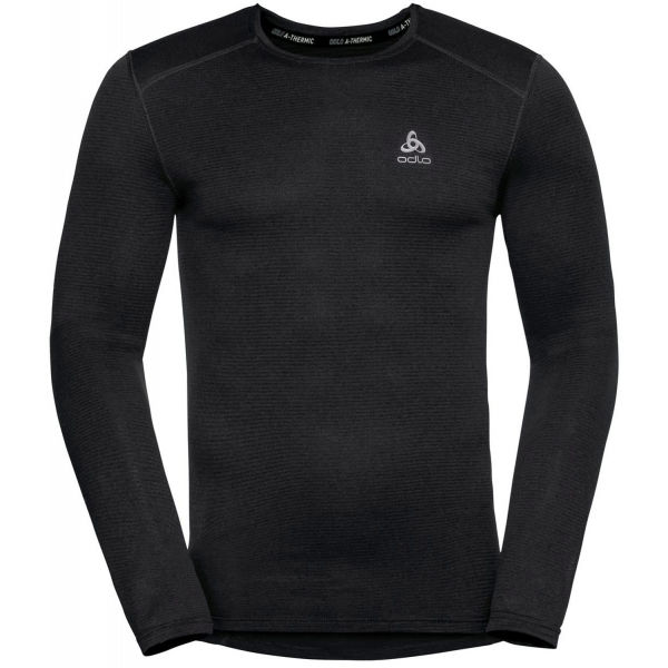 Odlo BL TOP CREW NECK L/S ACTIVE THERMIC černá M - Pánské funkční tričko Odlo