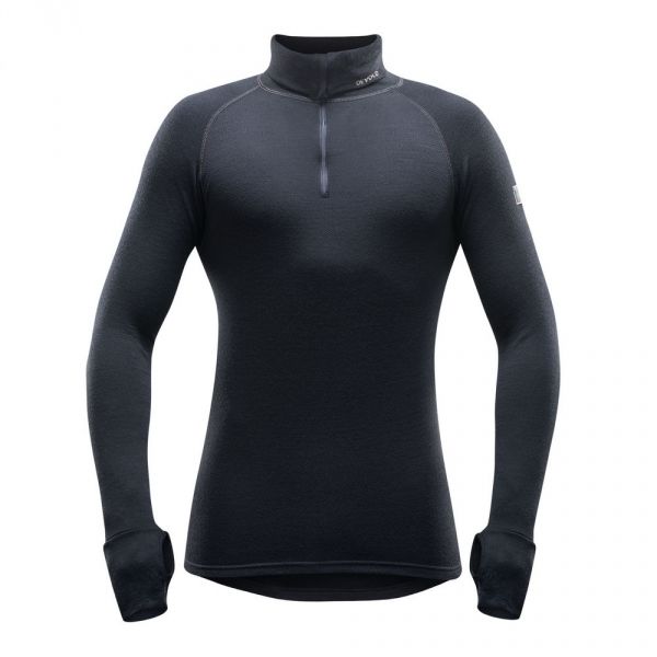 Devold EXPEDITION MAN ZIP NECK černá L - Pánské funkční triko Devold