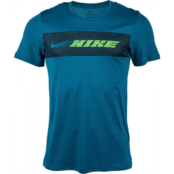 Nike DRI-FIT SUPERSET TQO Tyrkysová M - Pánské tréninkové tričko Nike