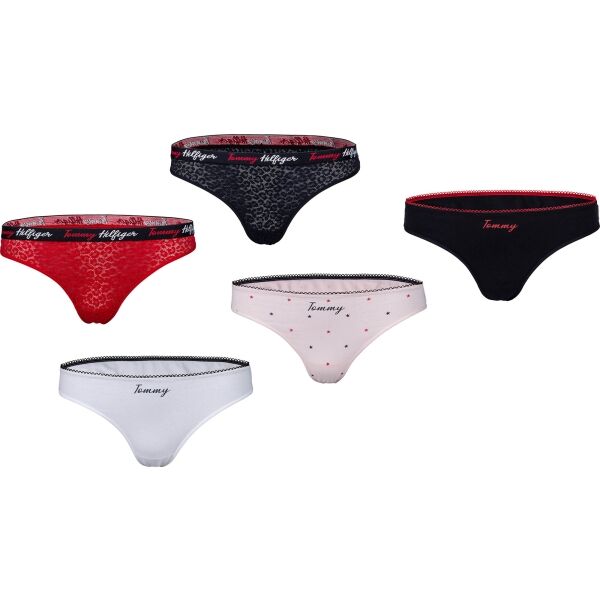 Tommy Hilfiger 5P THONG Mix XS - Dámská tanga Tommy Hilfiger