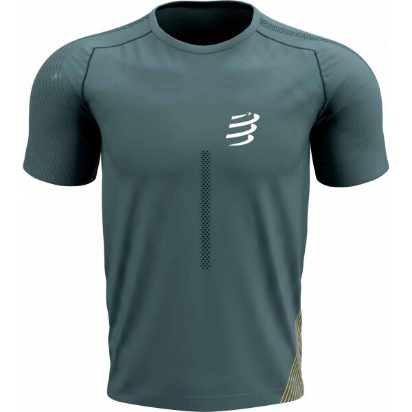 Compressport PERFORMANCE SS TSHIRT M Stříbrná XL - Pánské běžecké triko Compressport