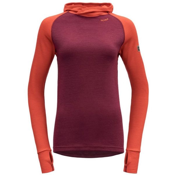 Devold EXPEDITION WOMAN HOODIE  L - Dámské vlněné triko s kapucí Devold