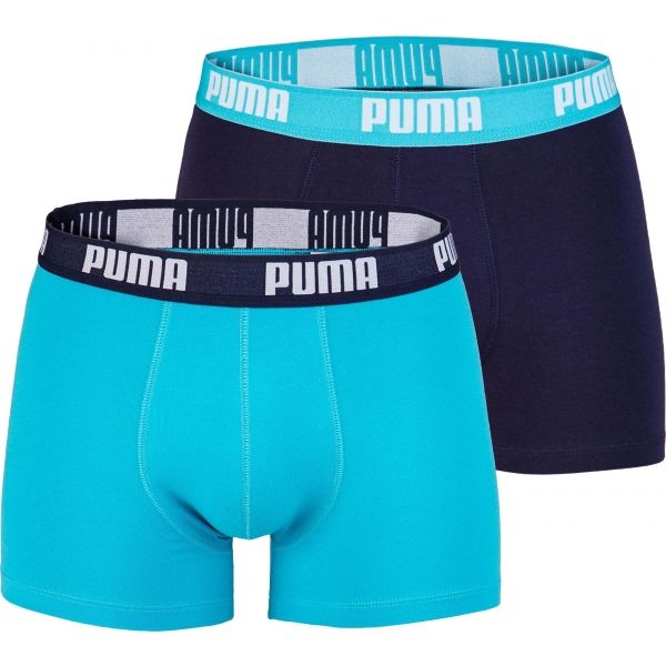 Puma BASIC BOXER 2P tmavě modrá S - Pánské boxerky Puma