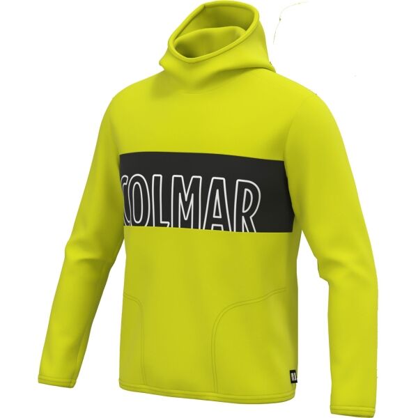 Colmar MENS SWEATSHIRT Reflexní neon L - Pánská mikina s kapucí Colmar