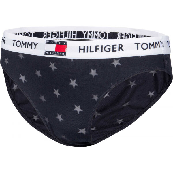 Tommy Hilfiger BIKINI BURNOUT Tmavě modrá S - Dámské kalhotky Tommy Hilfiger