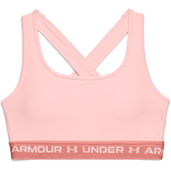 Under Armour CROSSBACK MID BRA Růžová XS - Dámská podprsenka Under Armour