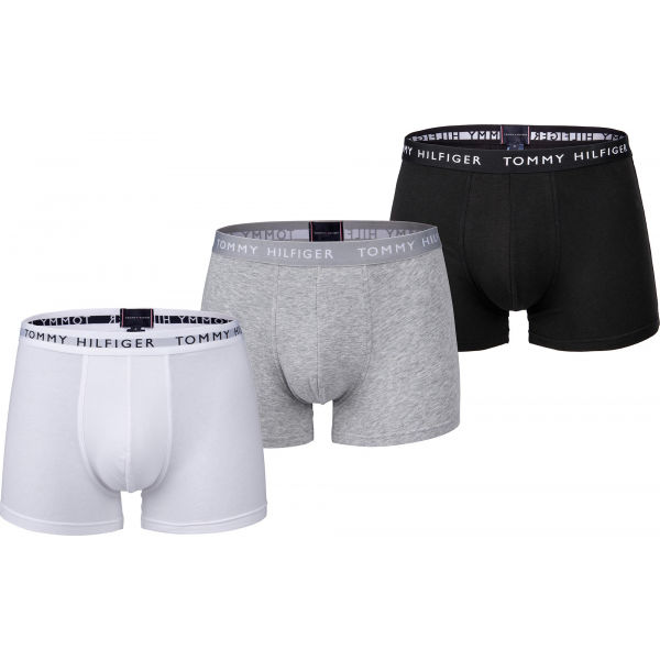 Tommy Hilfiger 3P TRUNK Bílá S - Pánské boxerky Tommy Hilfiger