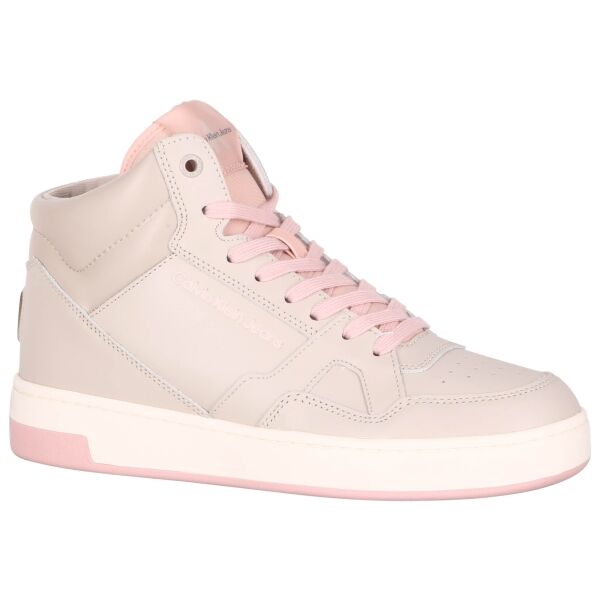 Calvin Klein BASKET CUPSOLE MID LTH-PU Dámské kotníkové tenisky