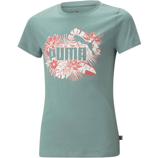 Puma ESS+ FLOWER POWER TEE G ADRIATIC Dívčí triko