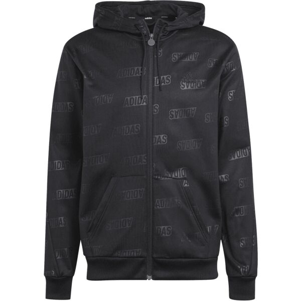 adidas EMBOSSED FULL-ZIP HOODIE Pánská mikina