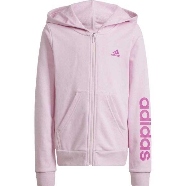 adidas LINEAR FULL-ZIP HOODIE Dívčí mikina