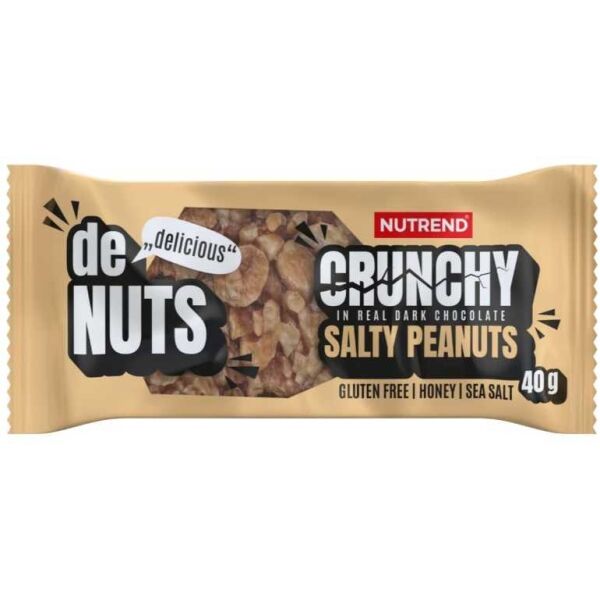 Nutrend DENUTS CRUNCHY 40 G SLANÉ ARAŠÍDY Energetická tyčinka