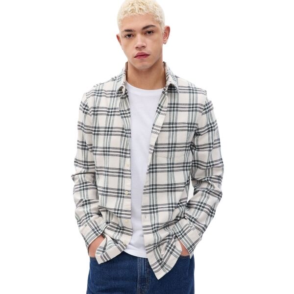 GAP FA23 LS MIDWEIGHT FLANNEL Pánská košile