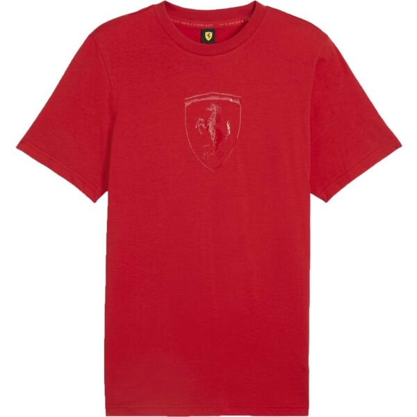 Puma FERRARI RACE TONAL BIG SHIELD TEE Pánské triko